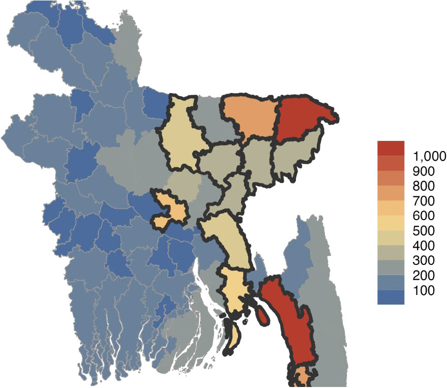 Figure 9. Number of ZD Children by District